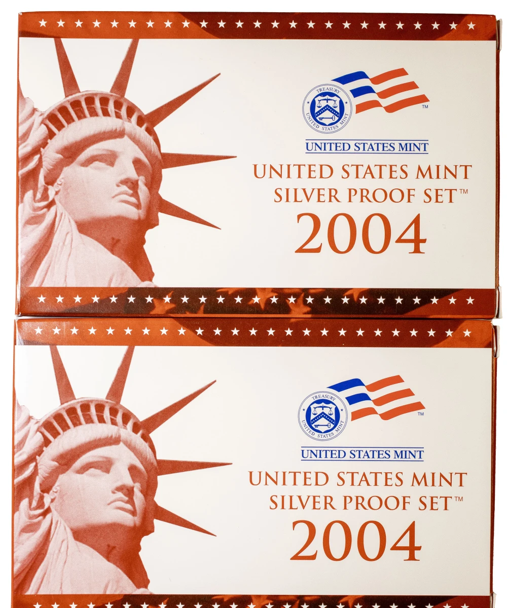 Pair of 2004 Silver Proof Sets