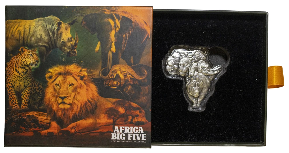 Chad. Big Africa 1 Ounce Silver