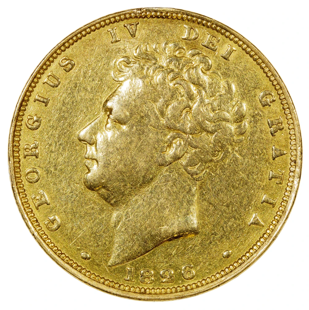 Great Britain. EF+ Details 1826 Gold Sovereign