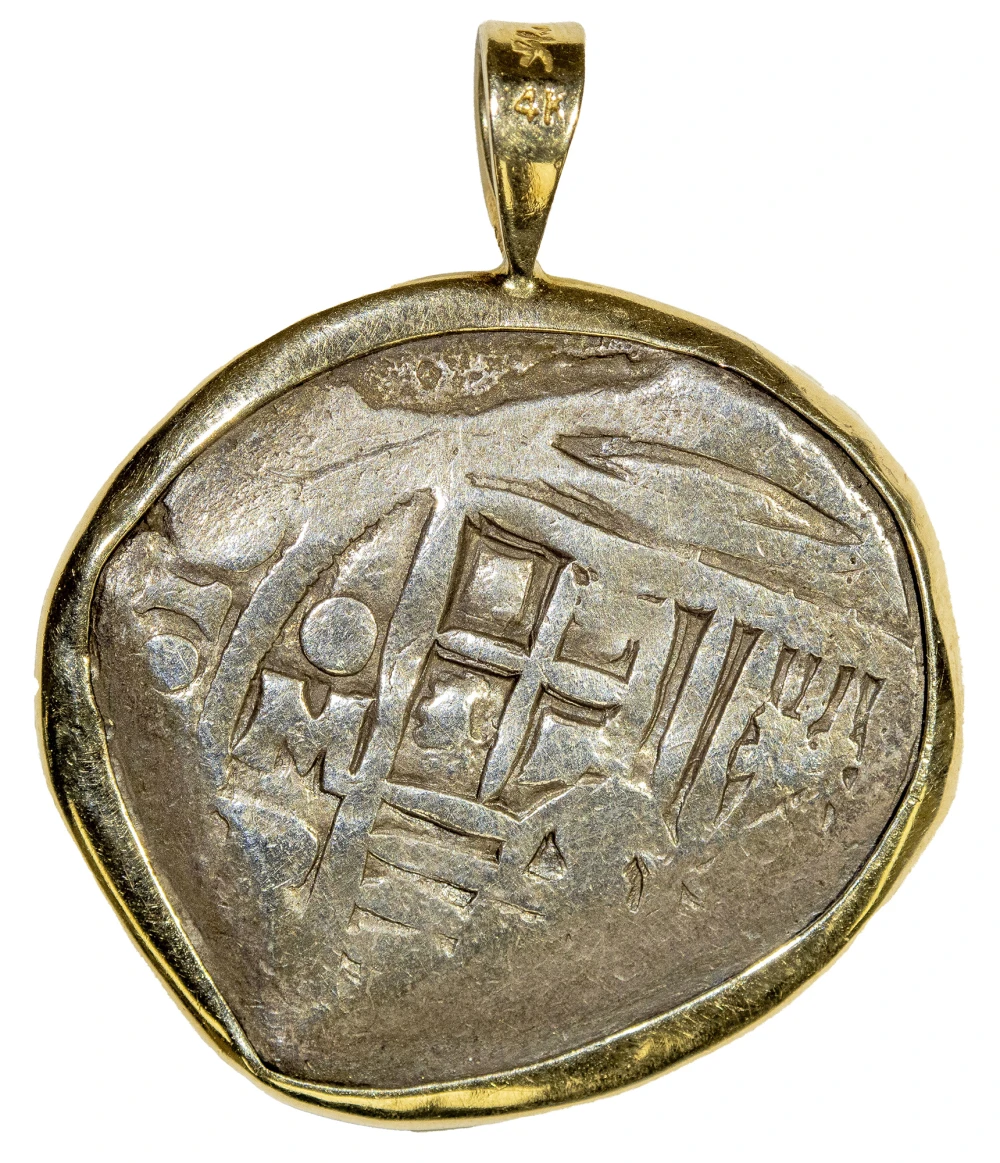Mexico. 4 Reale In Gold Bezel