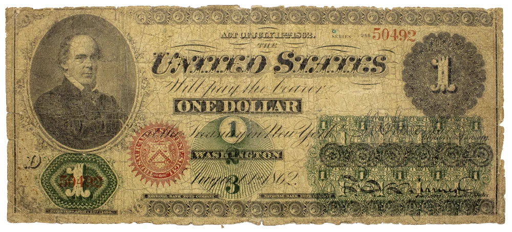 VG 1862 $1 Legal Tender