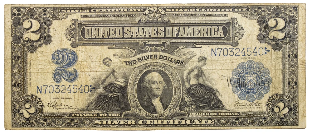 Fine or Better Series 1899 $2 Note