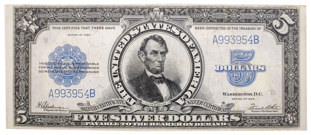 Fr.282. VF/EF 1923 $5 Porthole Silver Certificate