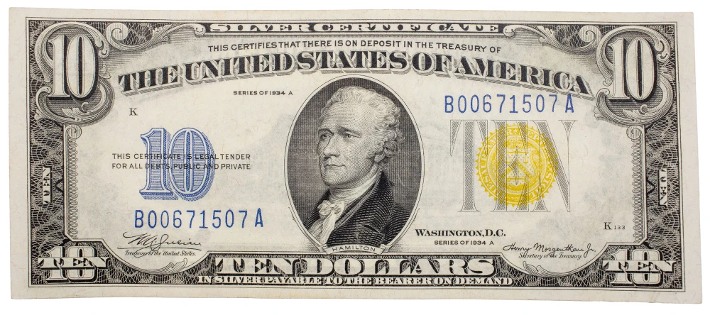 AU/UNC 1934-A North Africa $10 Silver Certificate