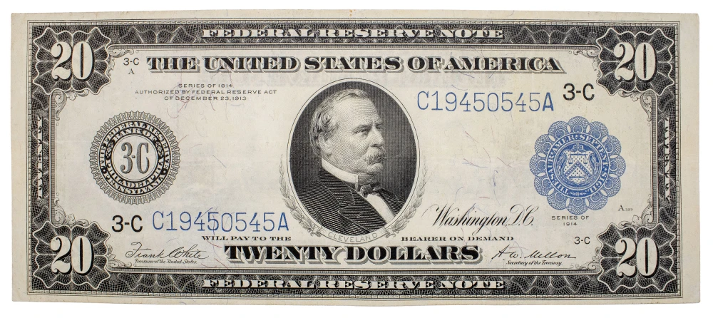 EF 1914 $20 Federal Reserve Note