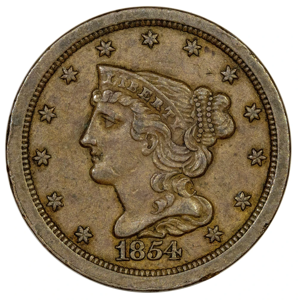 EF-40+ 1854 Half Cent