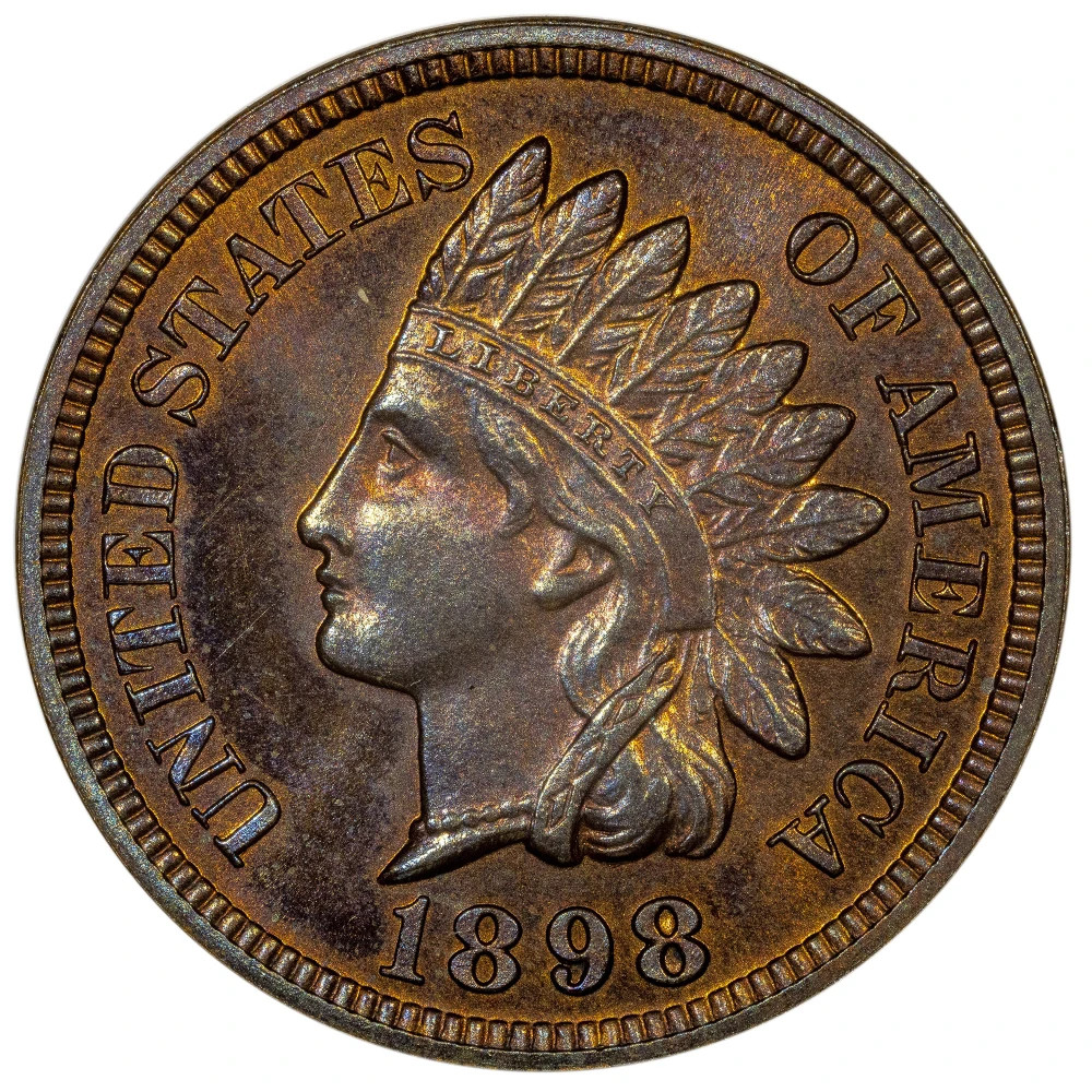 Choice Proof-63 RB 1898 Indian Cent