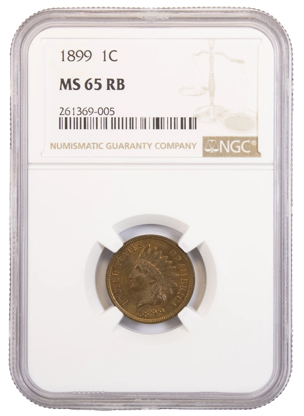 NGC MS-65 RB 1899 Cent
