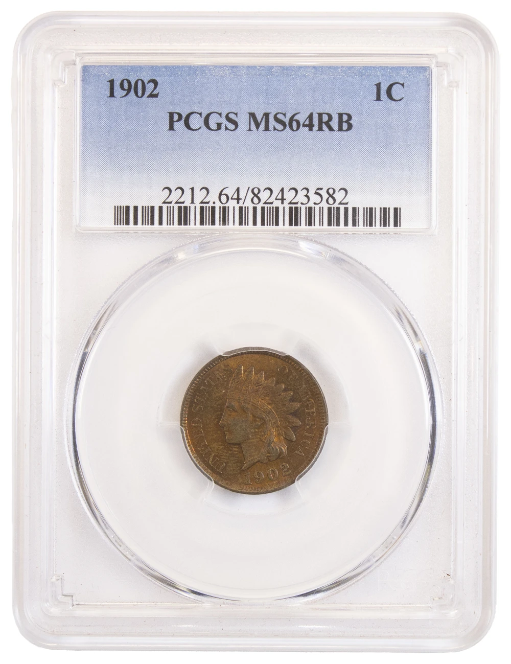 PCGS MS-64 RB 1902 Cent