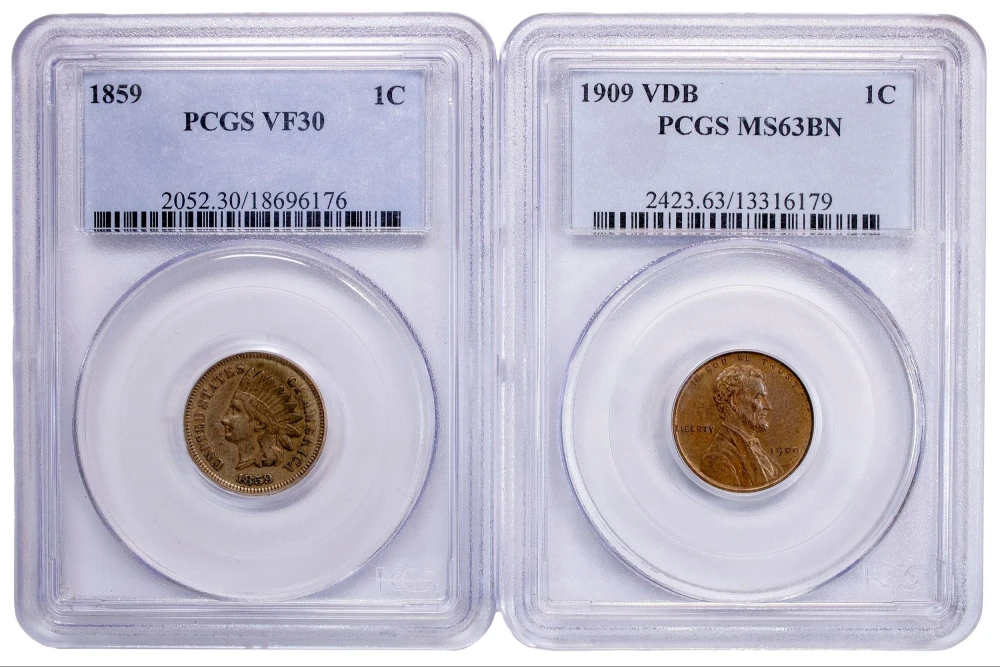 PCGS Certified Cent Pair