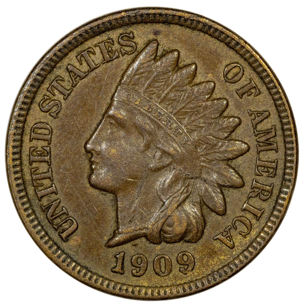 AU-50 1909-S Indian Cent