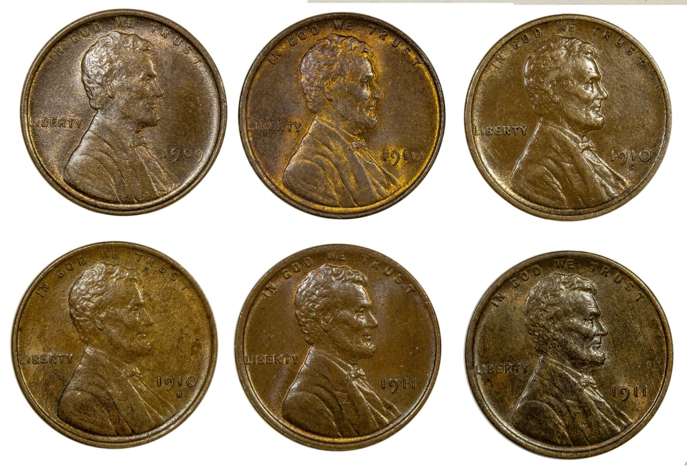 6 Piece Early Lincoln Cent Lot