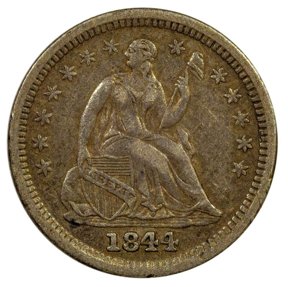EF-40 1844 Half Dime