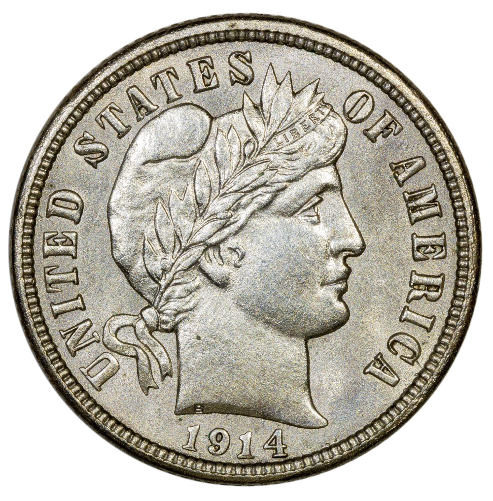 BU-60 1914-D Barber Dime