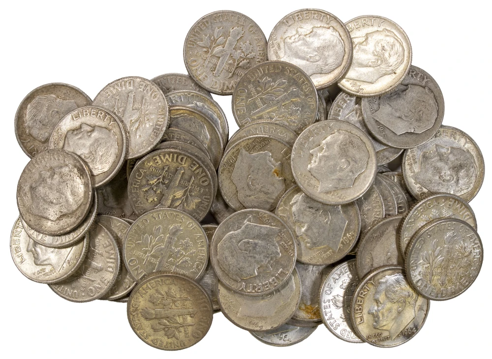 51 Piece Silver Rosevelt Dime Lot