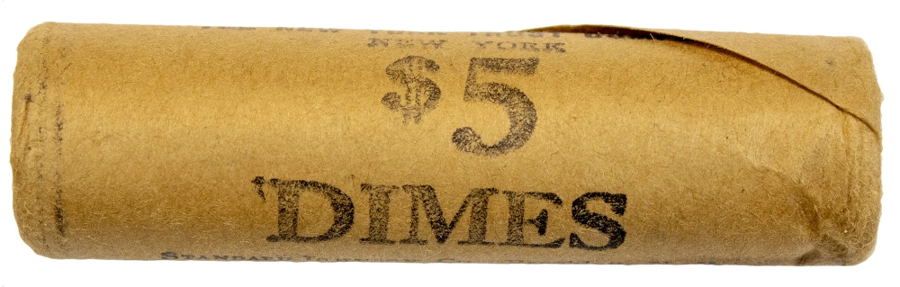 Original Bank Wrapped 1952-D Roosevelt Dime Roll