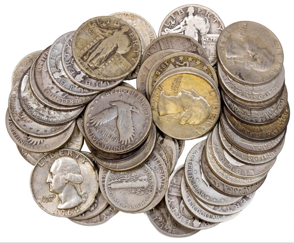 $12.05 Face 90% Silver Quarters (and a few dimes)
