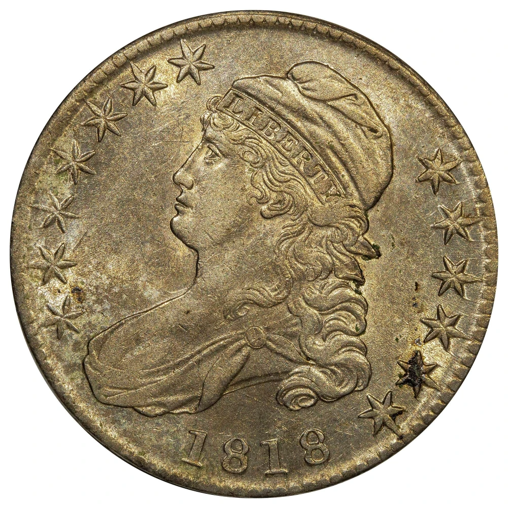 AU-58 1818 Bust Half Dollar