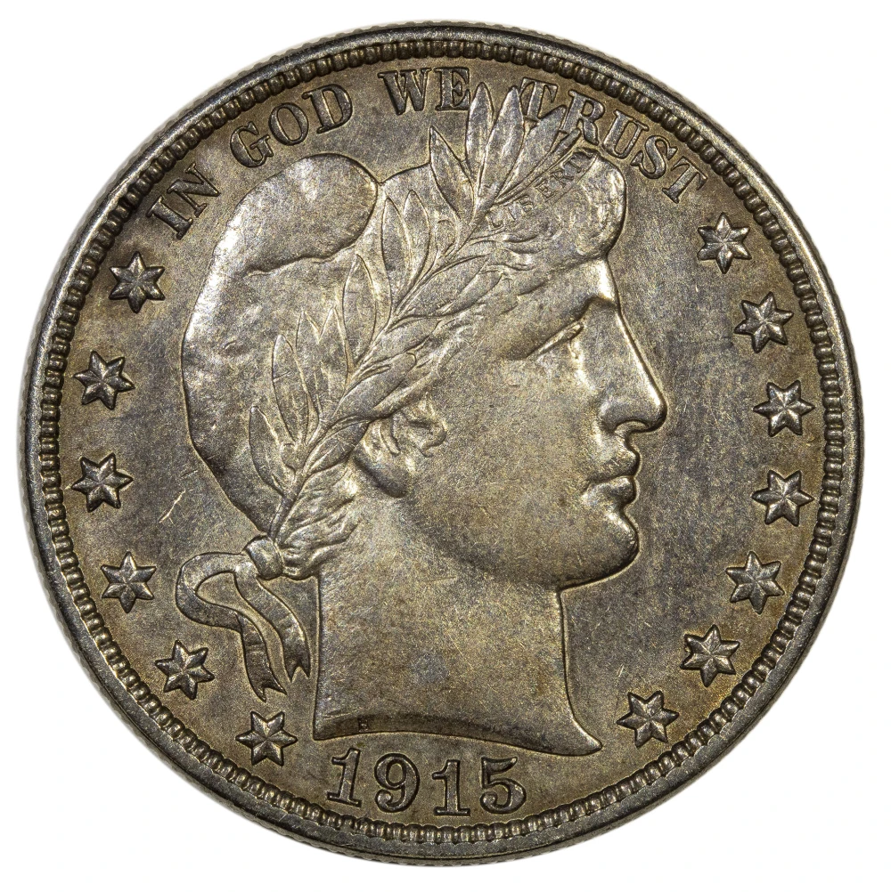 Sharp AU+ 1915-S Barber Half Dollar