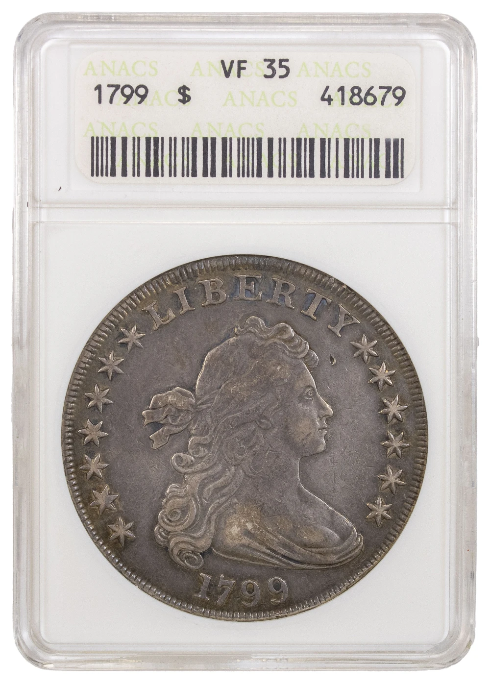 ANACS VF-35 1799 Bust Dollar