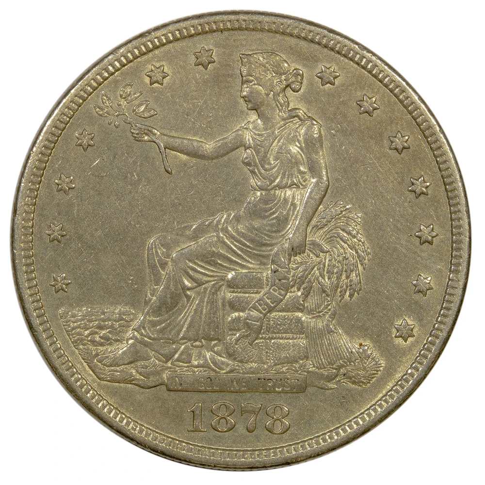 AU-50 Details 1878-S Trade Dollar
