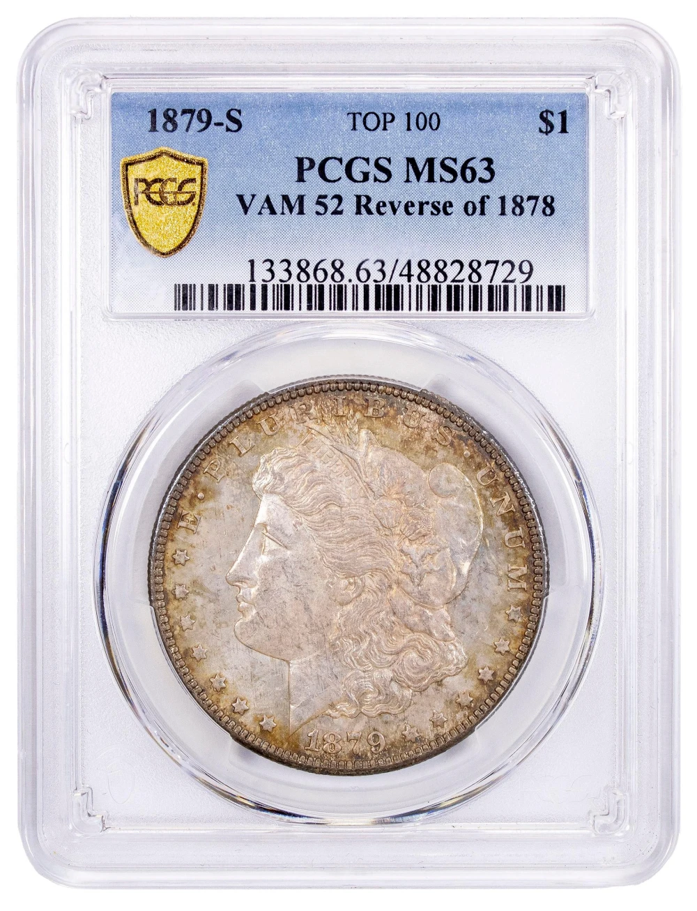 PCGS MS-63 1879-S Rev'78 Vam 52 Morgan Dollar