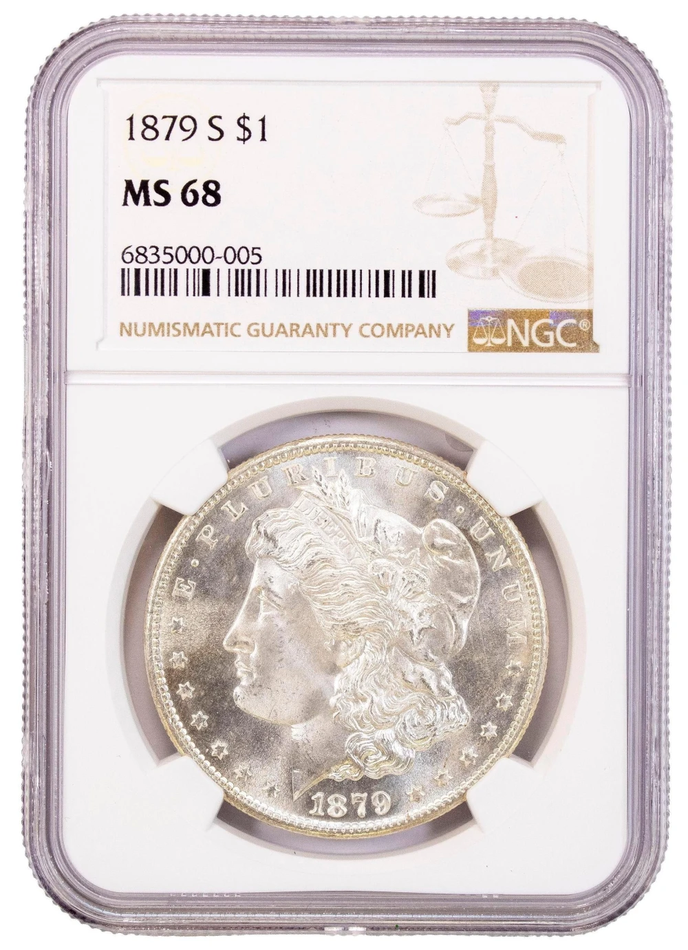 NGC MS-68 1879-S Morgan Dollar