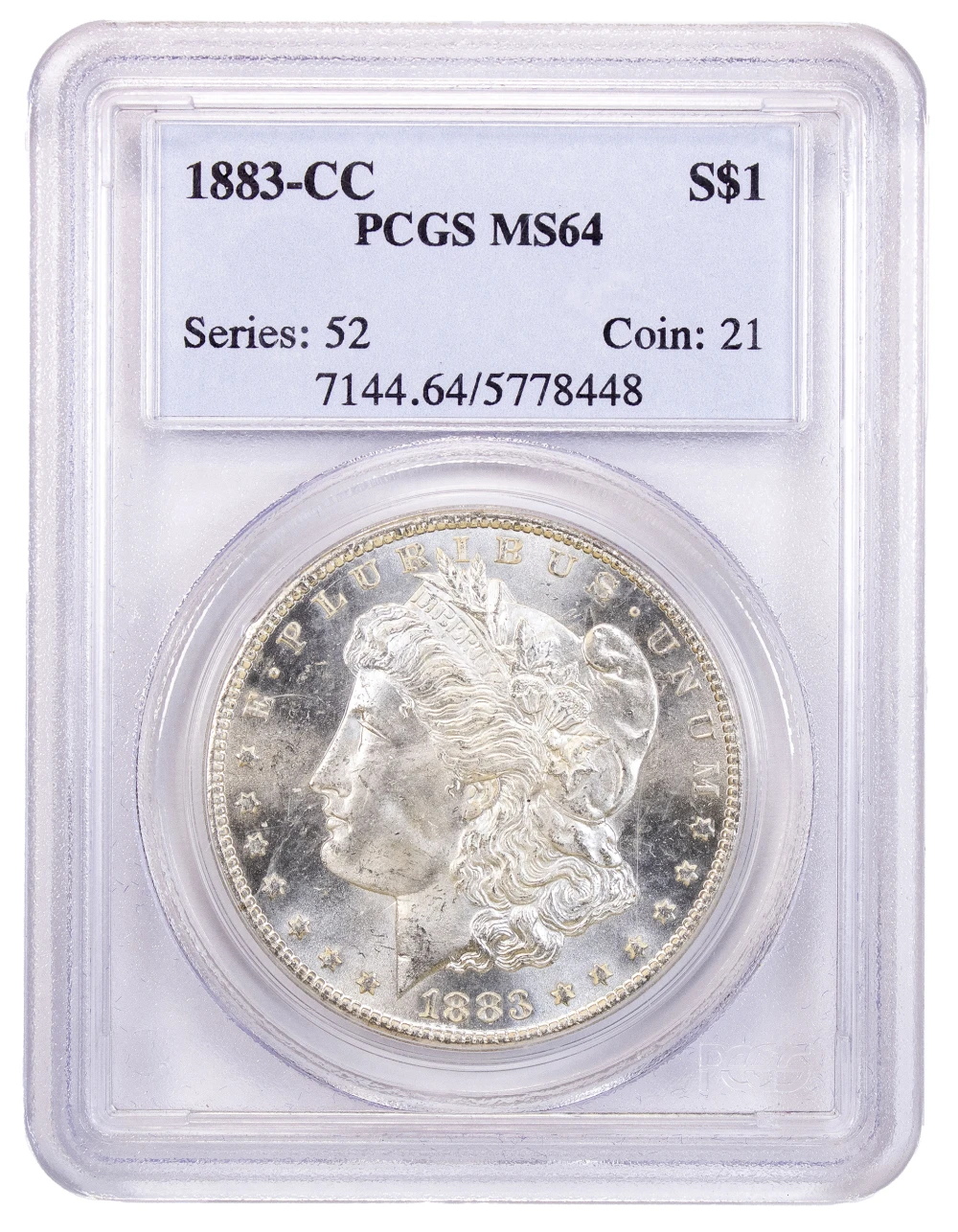 PCGS MS-64 1883-CC Morgan Dollar