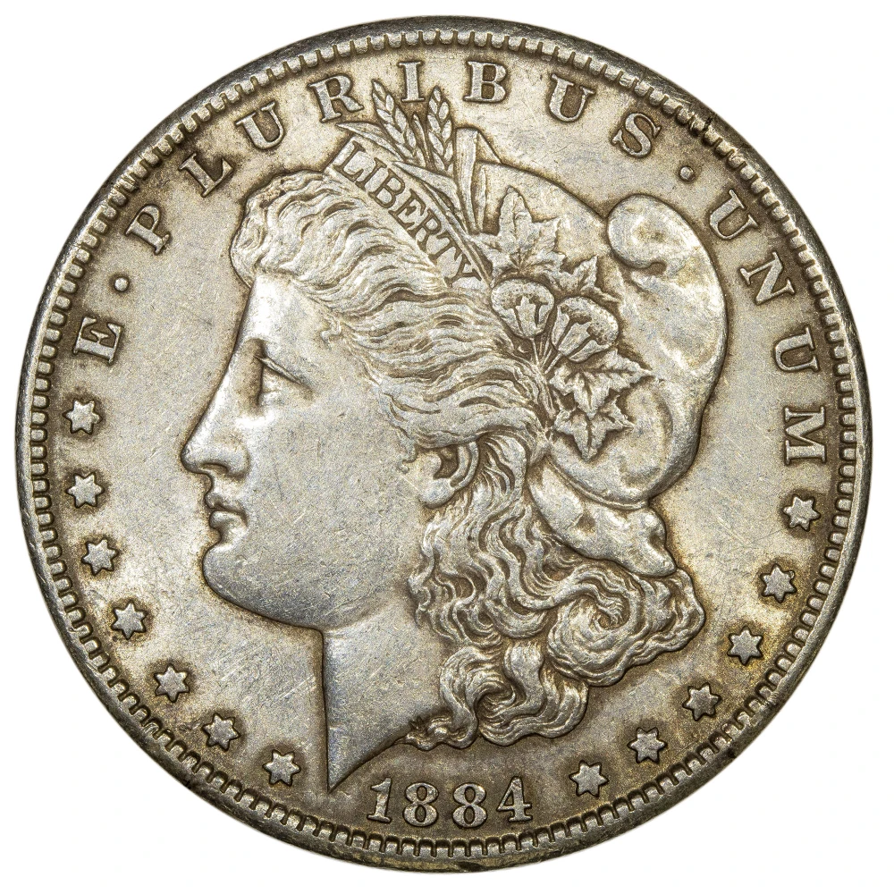 AU-55 1884-CC Morgan Dollar