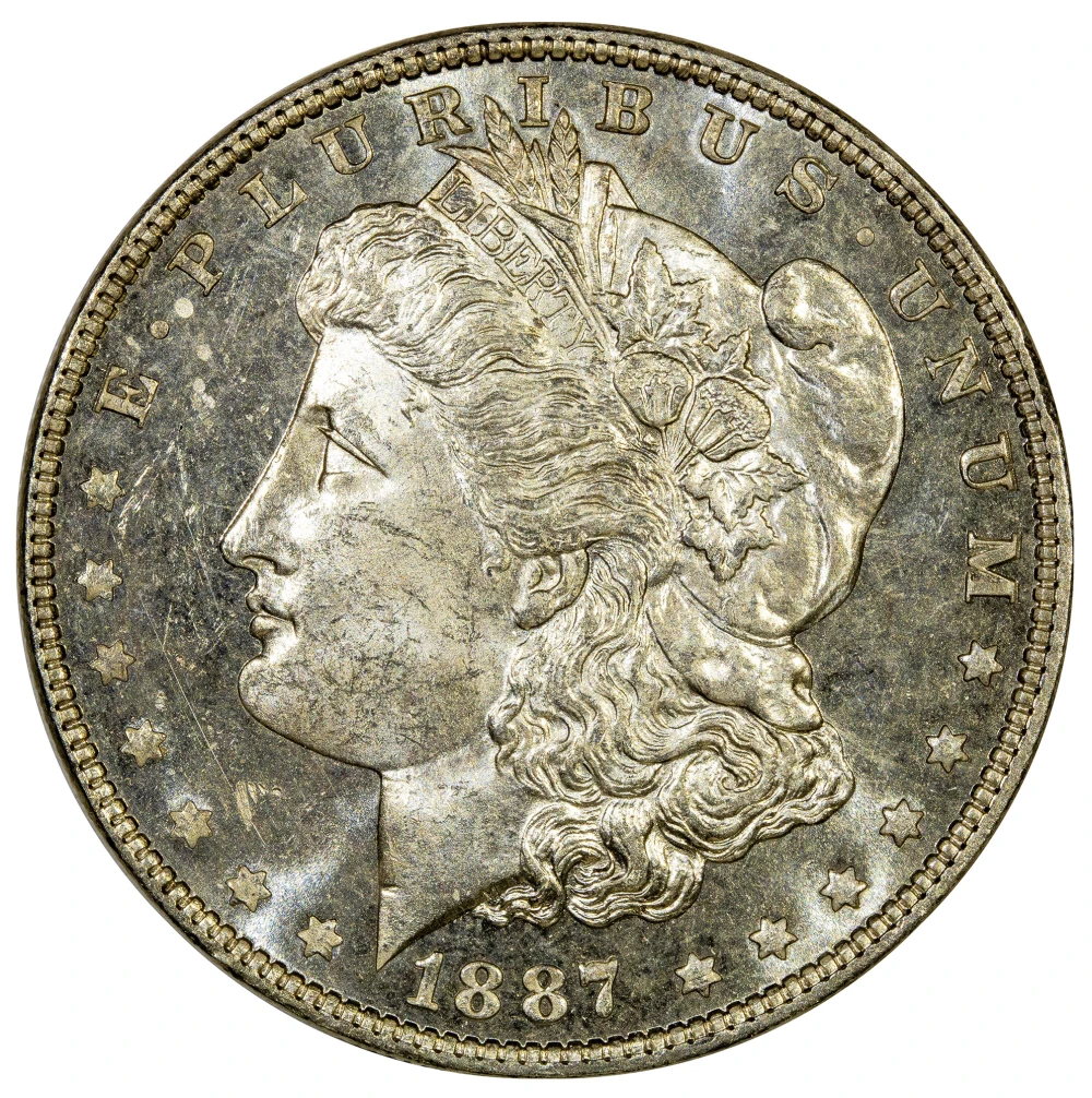 Choice BU-63 DMPL 1887 Morgan Dollar
