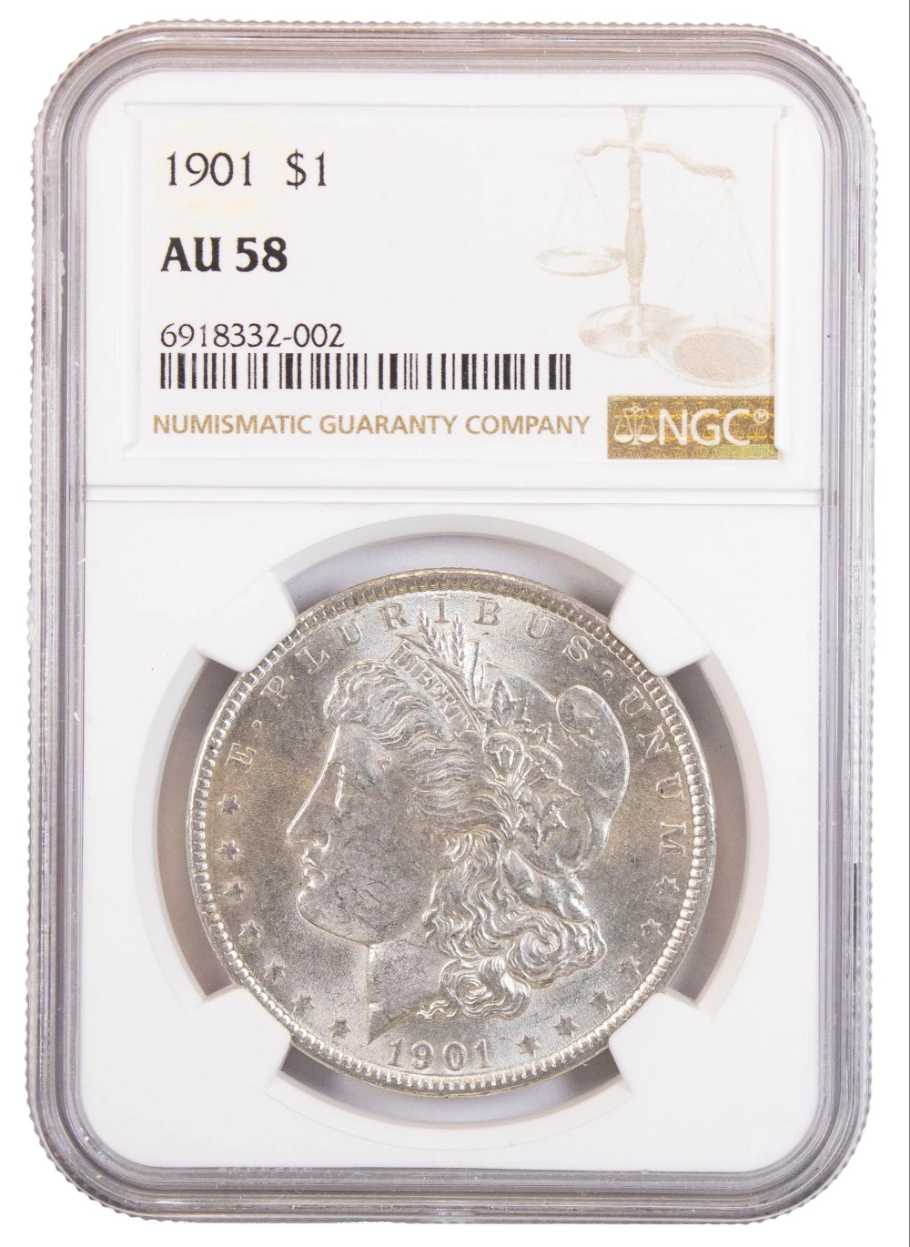 NGC AU-58 1901 Morgan Dollar