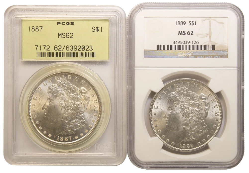 Certified Philadelphia Morgan Dollar Duo