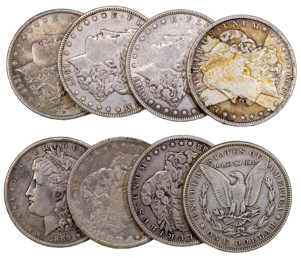 8 Different Problematic Pre-21 Morgan Dollars