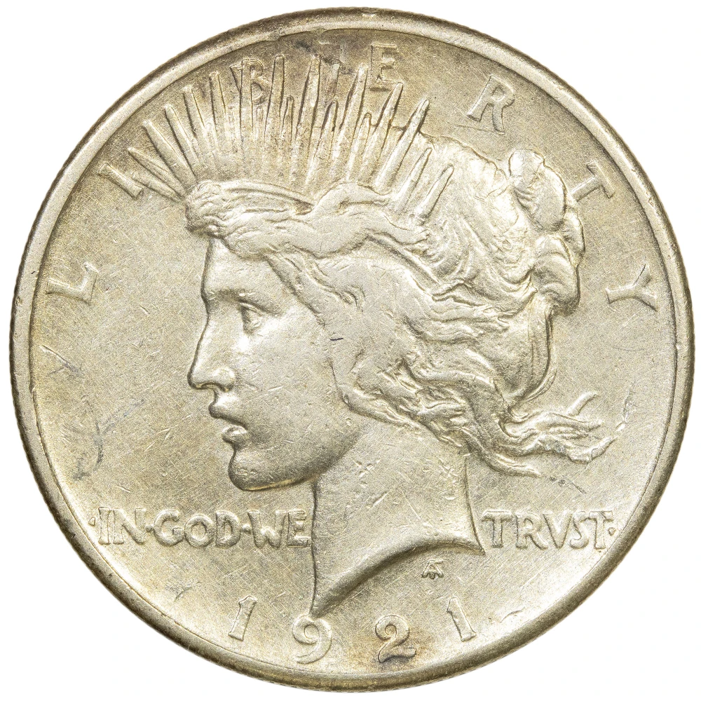 EF-AU Details 1921 Peace Dollar