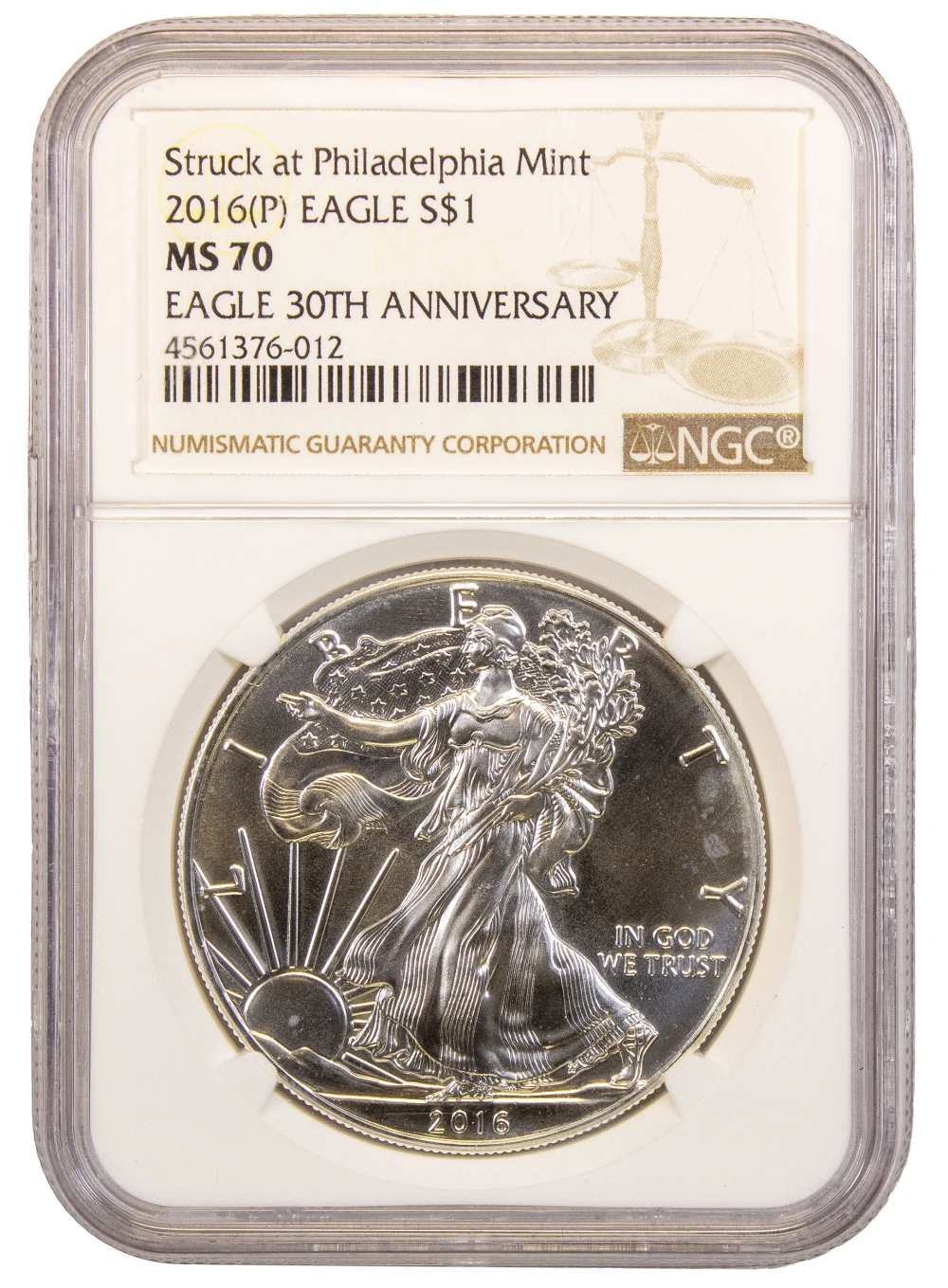NGC MS-70 2016 (P) Silver Eagle $1