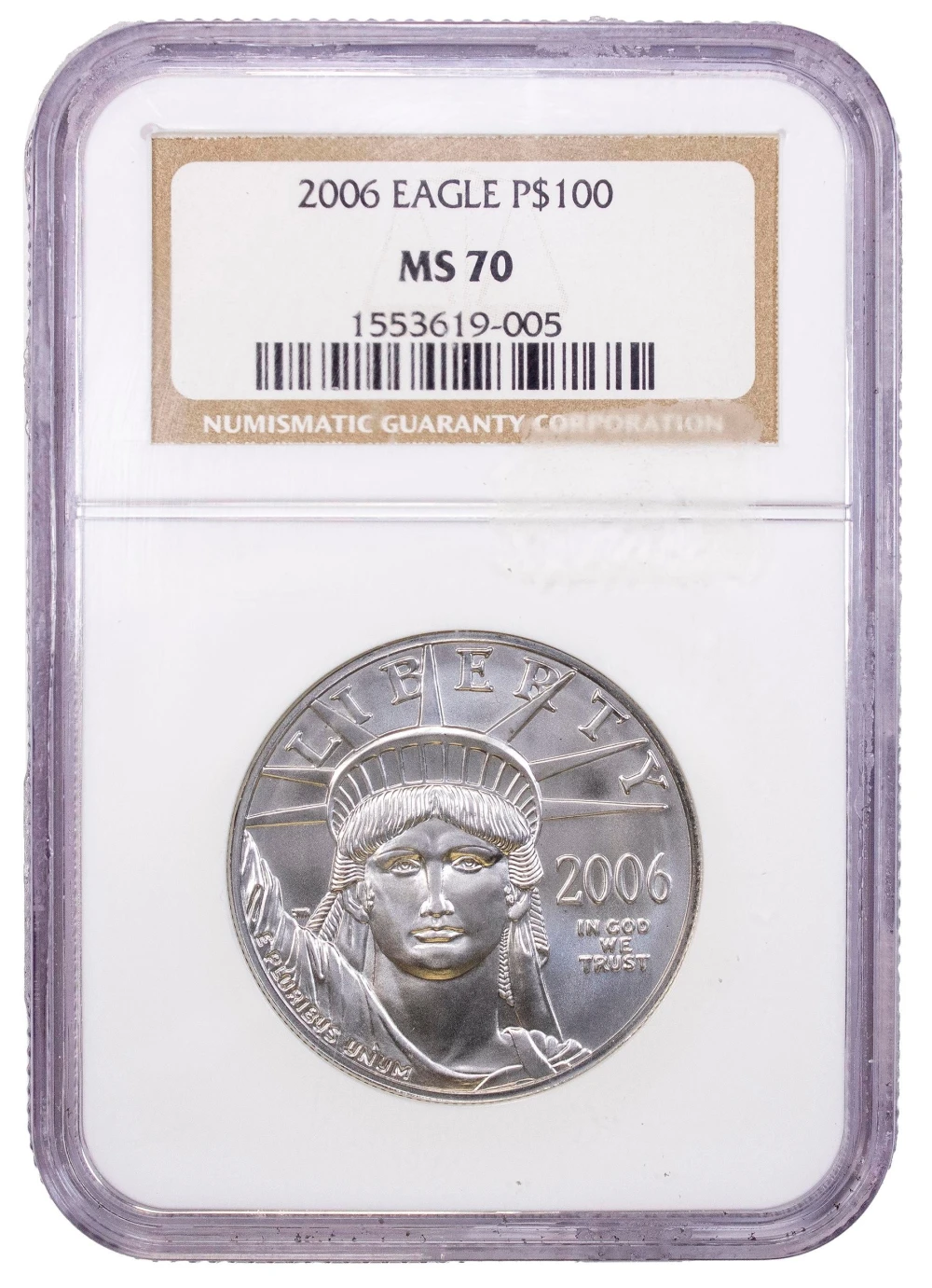 NGC MS-70 2006 One Ounce Platinum Eagle