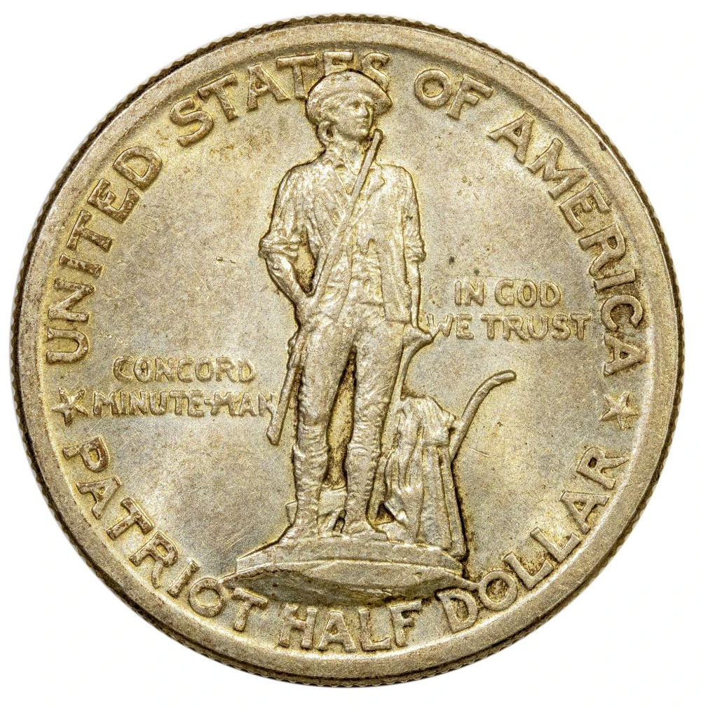 MS-60 1925 Lexington-Concord Half Dollar