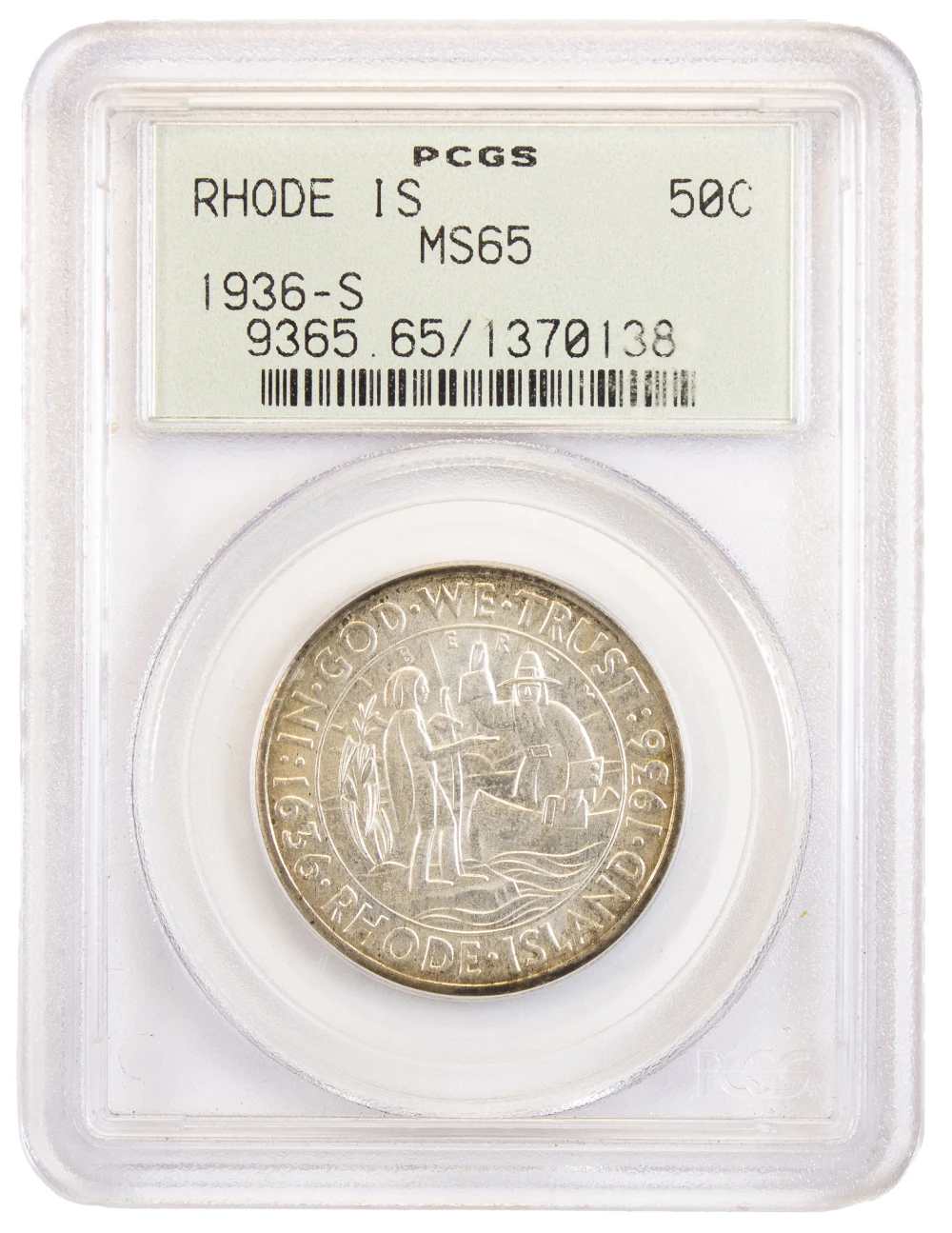 PCGS MS-65 1936-S Rhode Island Half Dollar