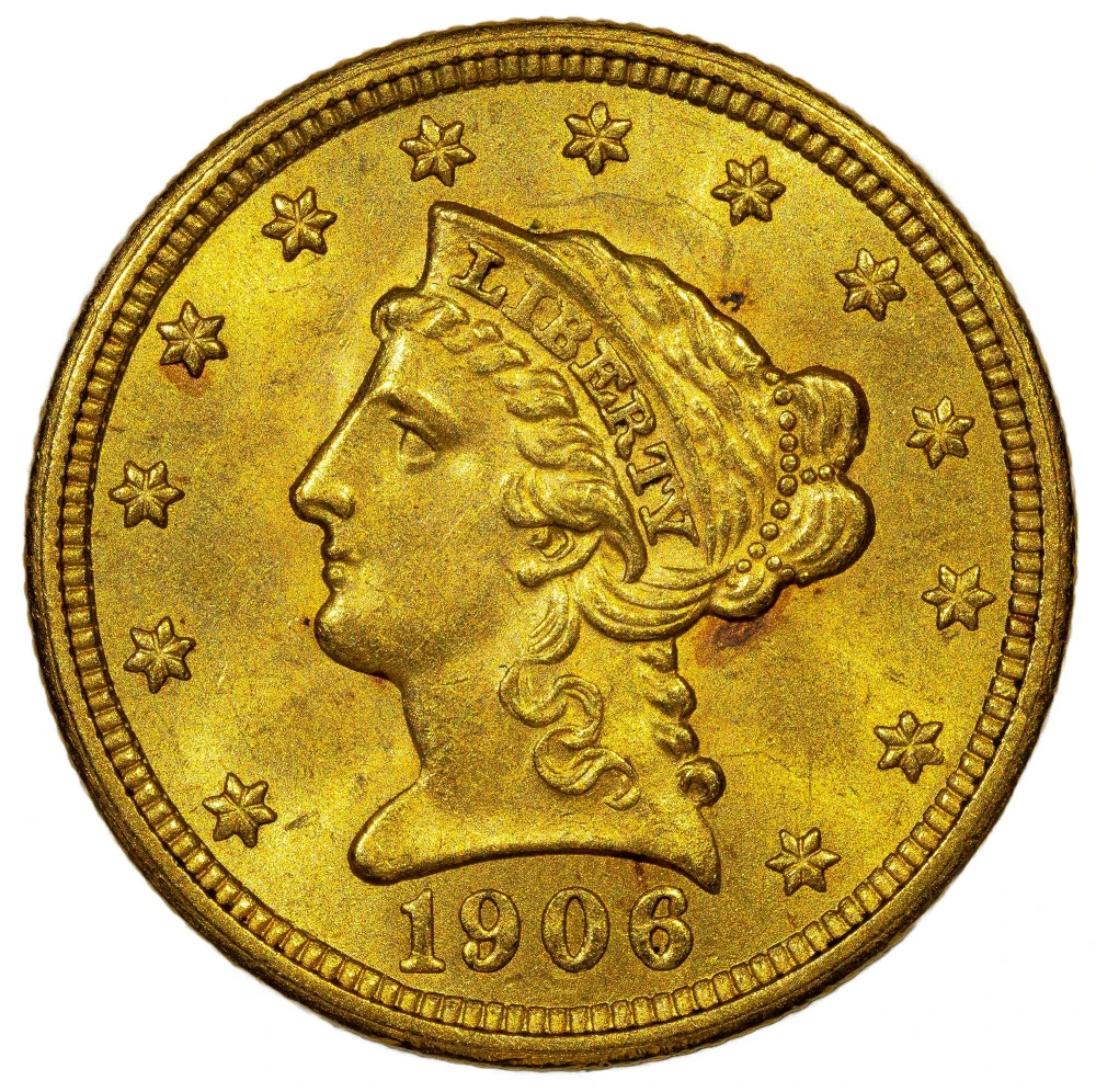 Choice BU-63 1906 $2.50 Gold Liberty
