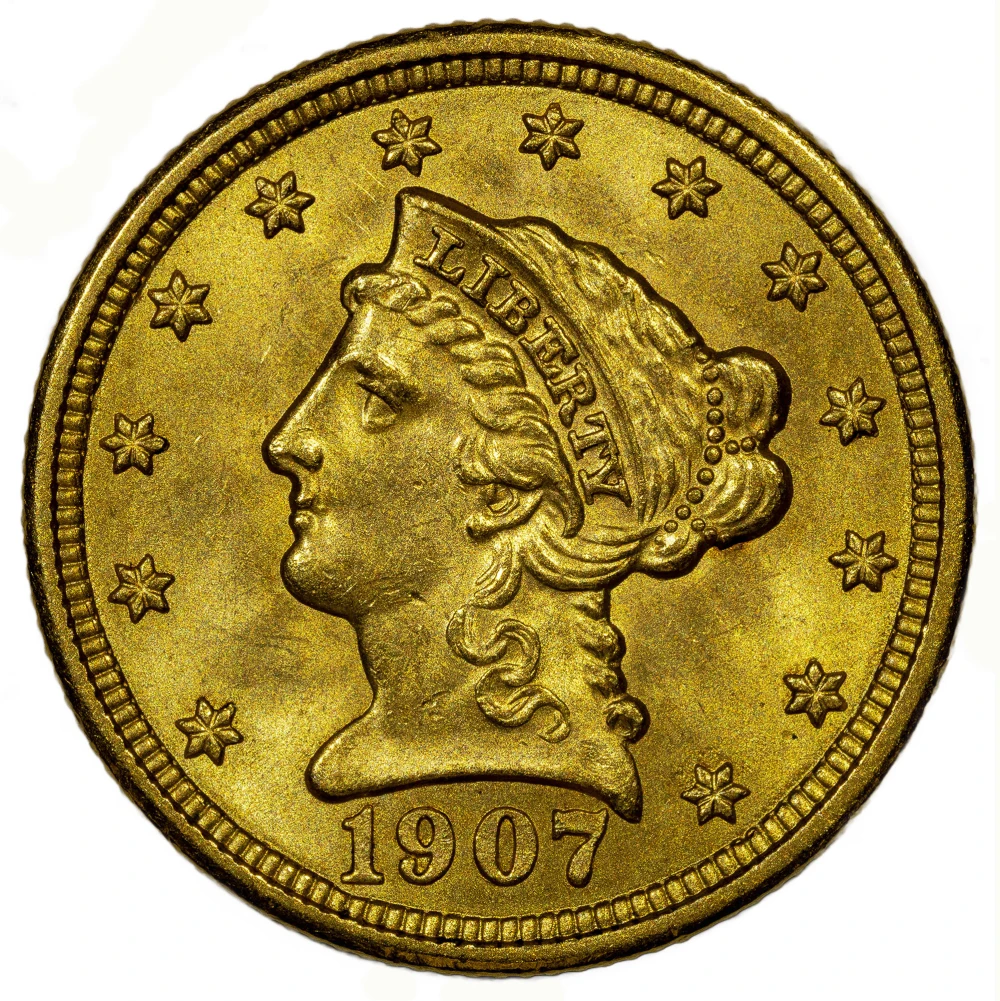 Choice BU-64+ 1907 $2.50 Gold Liberty