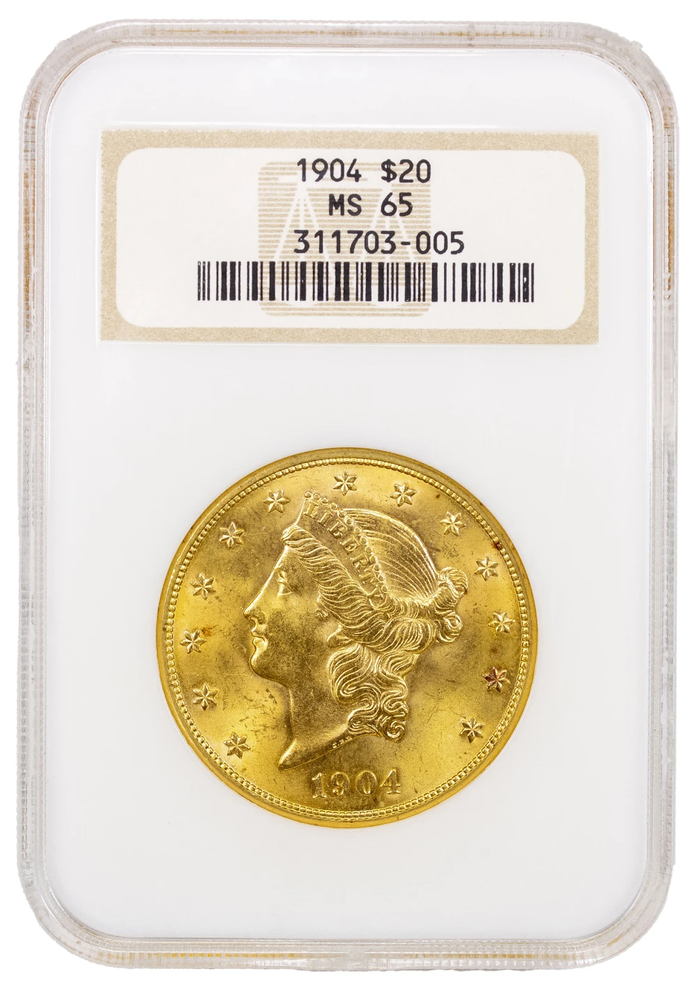 NGC MS-65 1904 $20 Gold Liberty