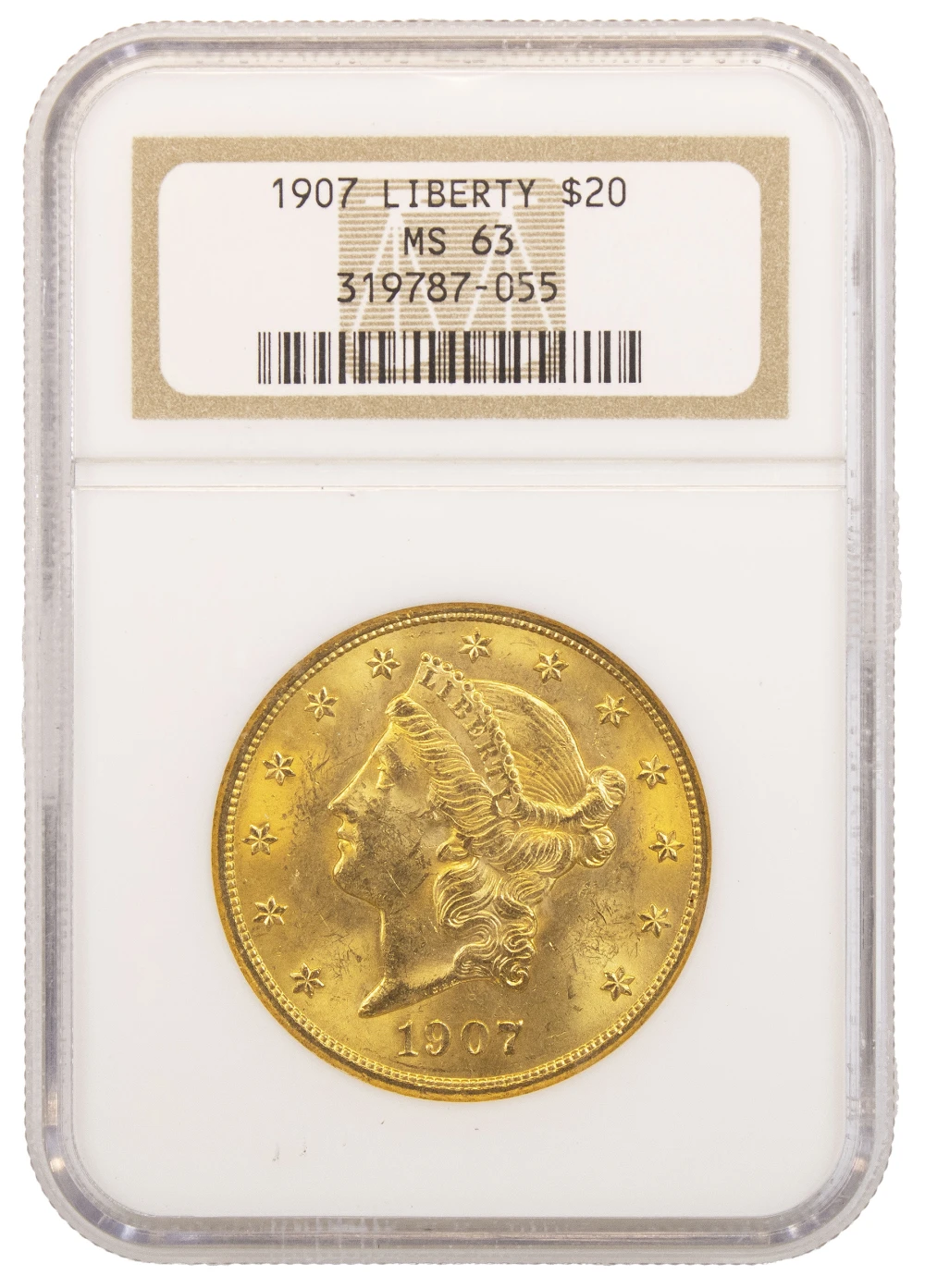 NGC MS-63 1907 $20 Gold Liberty