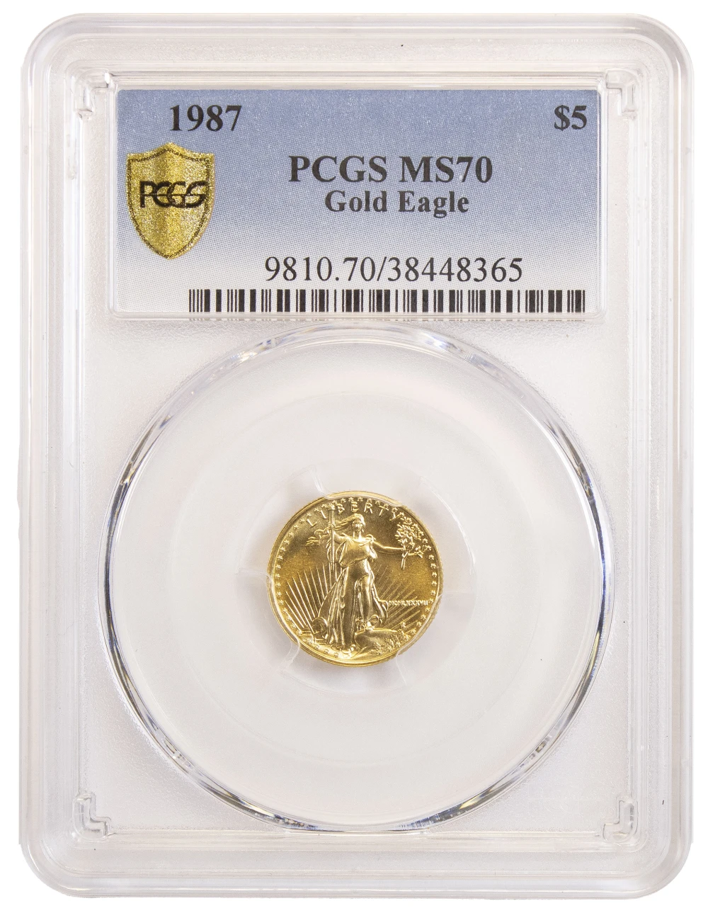 PCGS MS-70 1987 $5 Gold American Eagle