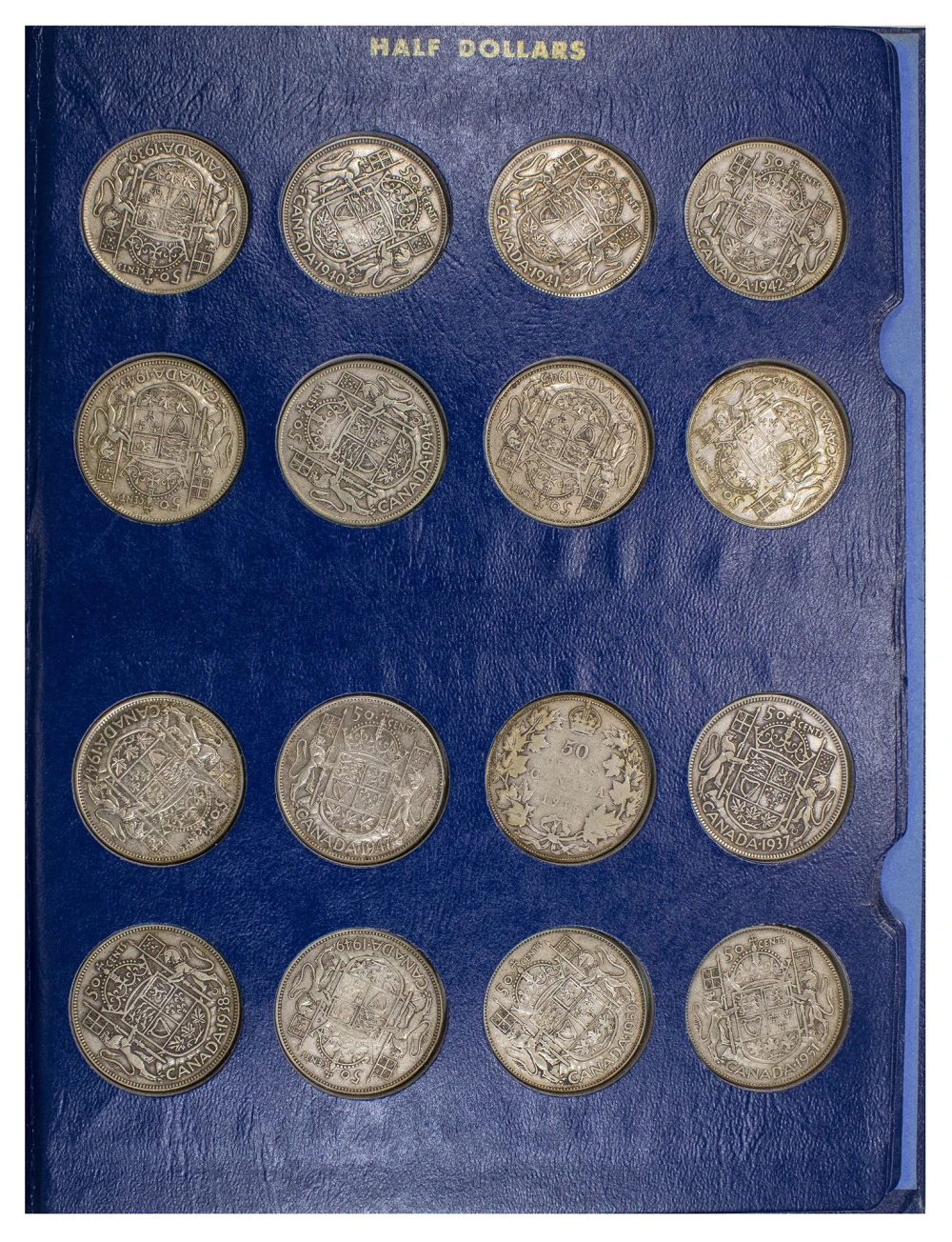 Canada. 1939-1981 Half Dollar Year Set