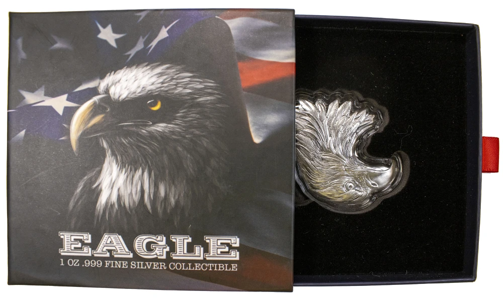 Chad. 2022 1 oz Silver Eagle's Head Coin
