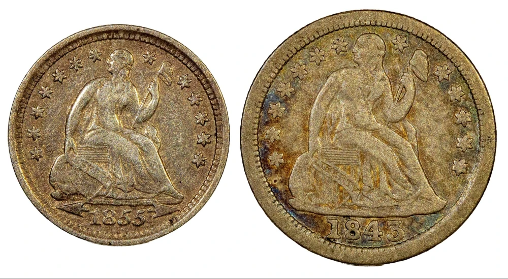 Seated Half Dime & Dime Pair